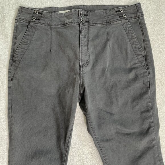 ANTHROPOLOGIE Pilcro Dark Gray / Black Denim Pants 32 Y2K Grunge Punk 90’s 80’s - Picture 3 of 14